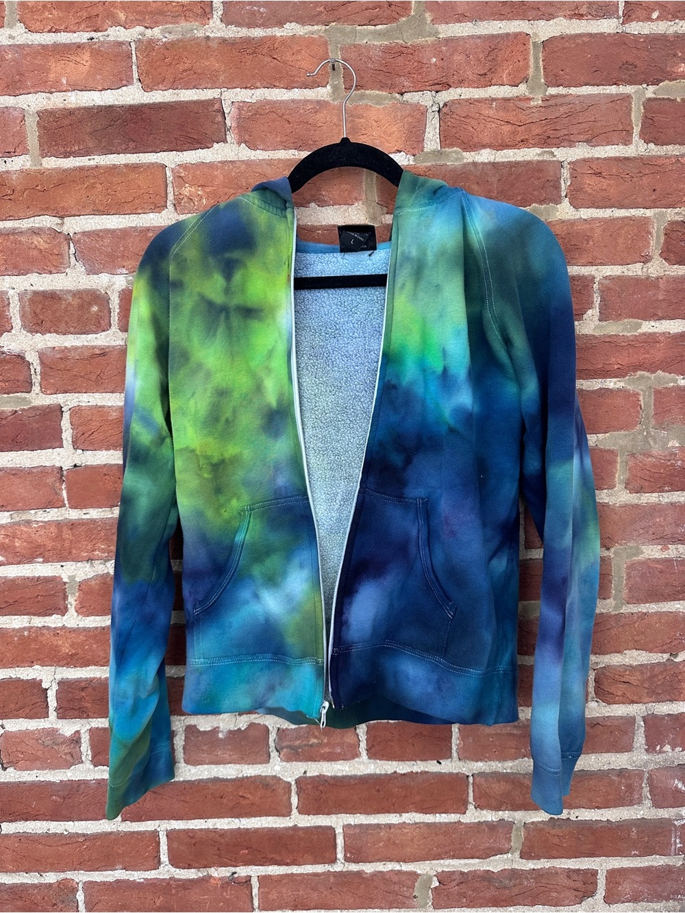 Tie-Dye Zip Hoodie Jacket - Multicolor